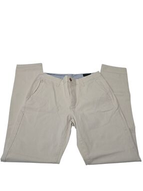 Bonobos Men's Khakis Pants Chinos Beige Tailored Flat Front Straight Leg Stretch